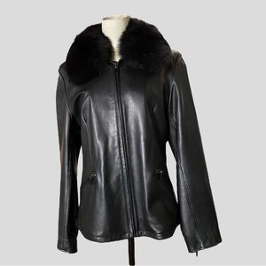 Marvin Richards Leather Fur Jacket (M)